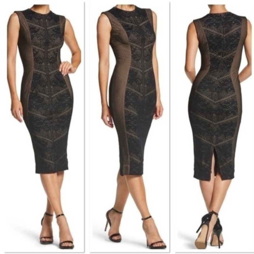 NWT - Dress the Population - Black Lace Dress - Size Small
